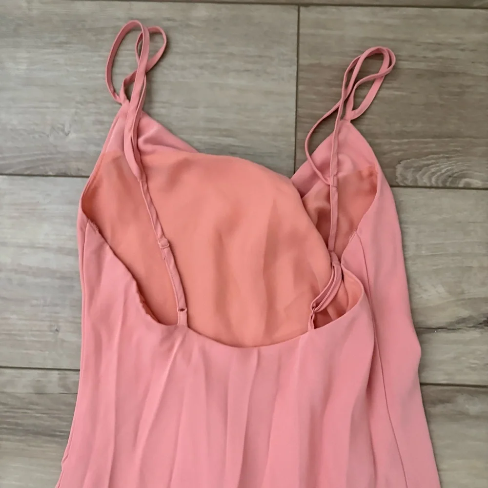 ABERCROMBIE & FITCH Peach Cowl Neck Maxi Dress‎ Spaghetti Low Back Small S